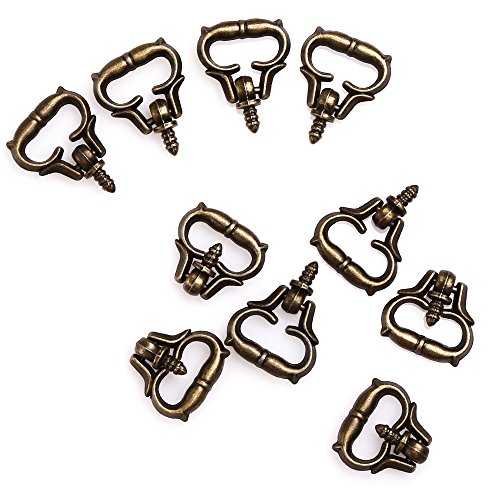 Szzijia 10Pcs Jewelry Box Pull Handle Dresser Drawer For Cabinet Door Round Antique Bronze Thread Handle #TOP2