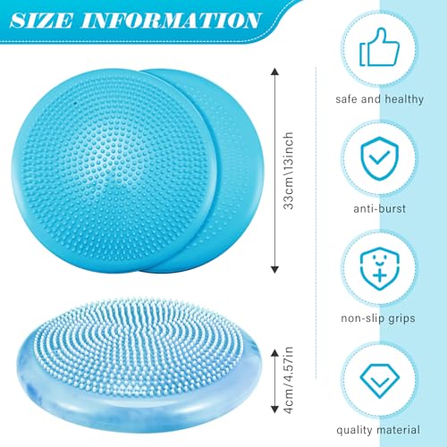 Image of Libima 4 Pcs Wiggle Seat for Kids Inflated Wobble Cushion | 13'' Sensory Flexible Seating for Classroom Elementary, Balance Disc for Student Adults Pet Training Office School Home Chair