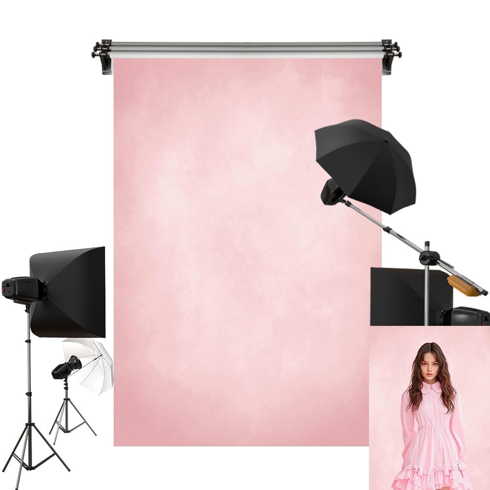 Kate 5x7ft/1.5x2.2m Pink Backdrops Abstract Sweet Girls Pink Seamless Portrait Background Photo Studio Props