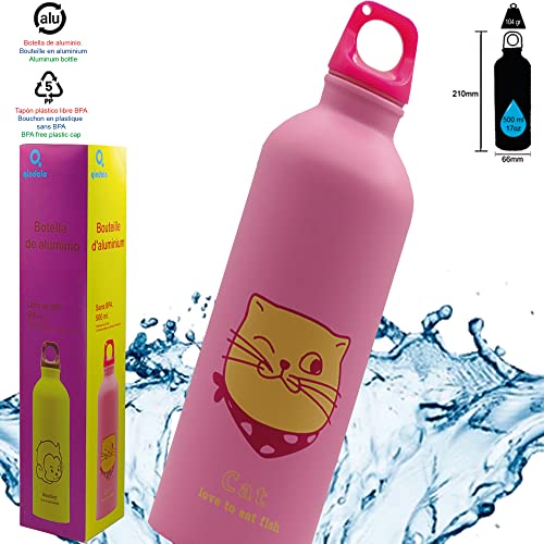 Qindalo. - Bottiglia d'acqua in alluminio per