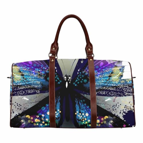 Weekender Bags For Women Travel Butterflies Travel Duffel Bag Underseat Foldable Carry-On Luggage For Women(Type-1,18.62