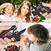 Cherry Pitter, Heavy-Duty Stainless Steel Olive and Cherry Pitters Corer Tool with Space-Saving Lock Design, Multi-Function Cherries Stoner Seed Remover Tool for Making Cherry Jam (Black)