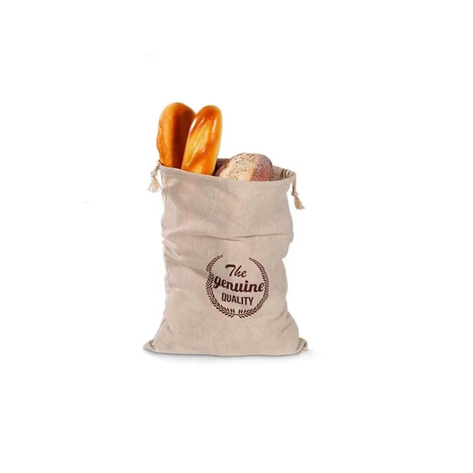 ApuaVireo&Co Linen Bread Bag Linen Bread Bags,Reusable Drawstring Bag For Loaf, Homemade Artisan Storage, For Baguette(B)