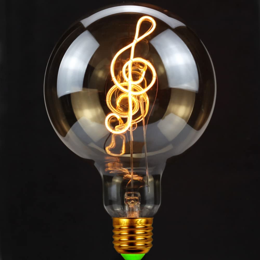 Lampadina Edison LED, Lampadina Decorativa del Fuoco del LED Lampadina Decorativa del Filamento della Lampadina del Globo E27 220-240V 4W (Phonogram)