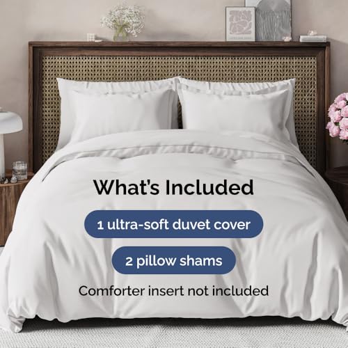 Image of Duvet Cover Oversized King Size Set - Extra Soft Oversized King Duvet Cover 120 inch x 98 inch with 2 Pillow Shams for Women, Men, Kids & Teens - Comfy Hotel Luxury with Zipper Closures & Ties (French Grey)