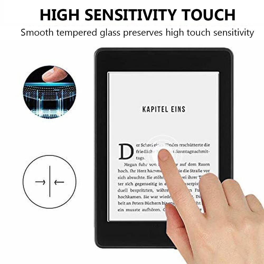 Haute Transparence 99% Sans Bulles Protecteur D'Écran Verre Trempé Pour Kindle Paperwhite 2021 (11e Gén) - 2 Pièces - 9H, 2.5D, Anti-Rayures Protecteur écran Sans Bulles 2.5D