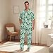 Hawaiian Pajama Sets for Men 2PCS Short Sleeve Pajamas Sets Button Down Loungewear Set Soft Sleepwear Pjs Sets