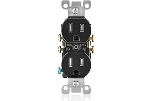 Leviton Tamper-Resistant Duplex Outlet Covers (Black)