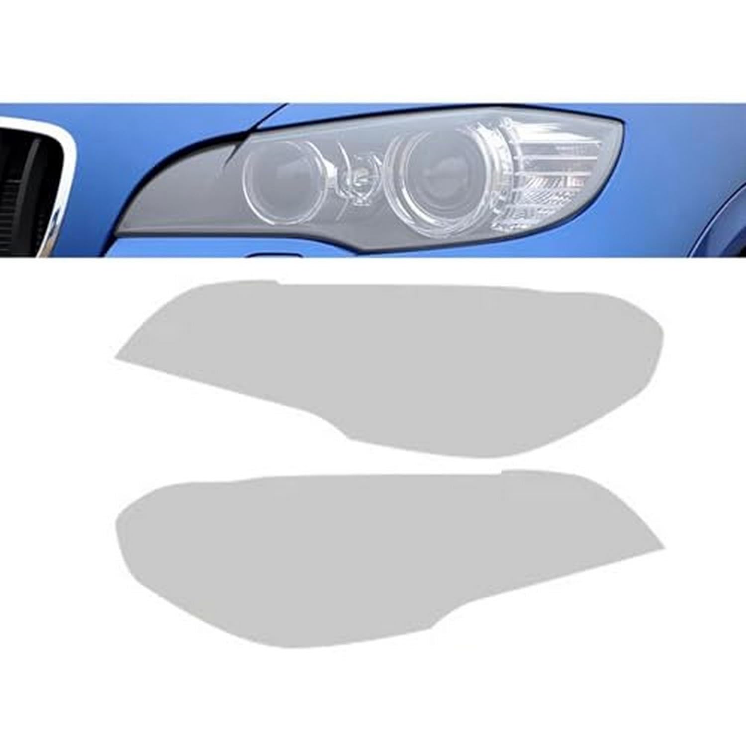 Film teinté phare protection TPU luxe noir fumé transparent BMW X5 E70