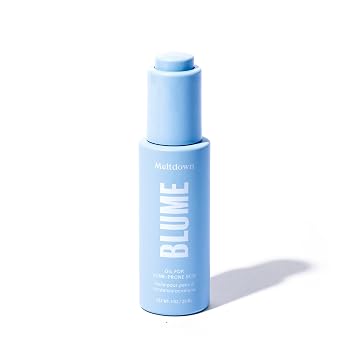 Blume Meltdown - Blue Tansy Face Oil - Acne Treatment + Pore Minimizer - Skin-Smoothing Face Serum with Black Cumin Seed & Rosehip Oil - Helps Calm Redness and Improve Texture (1 Fl oz)