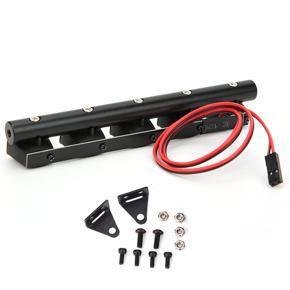 VGEBY RC Roof Light, RC Car Roof Light Bar Spotlights Fit for TRX4 90046 SCX10 Remote Control Car. (5 lights), VGEBYOCEWX7698F-12 - Image 2