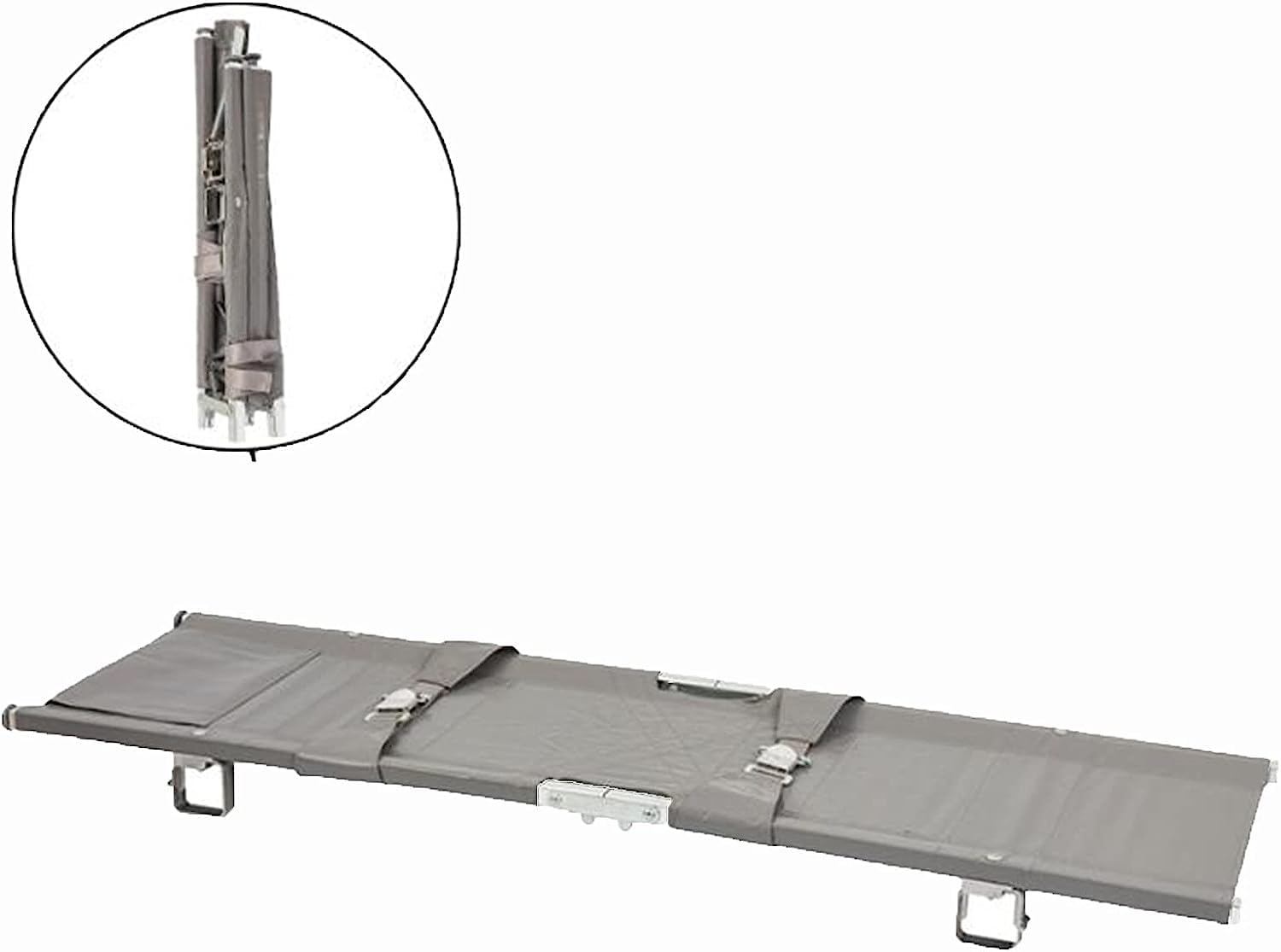 Stretcher Bed Emergency Stretcher,Medical Emergency Folding Stretcher Pushable Rescue Stretcher, Multi-Purpose Home Folding Stretcher for Such As Hospitals/Clinics/Families