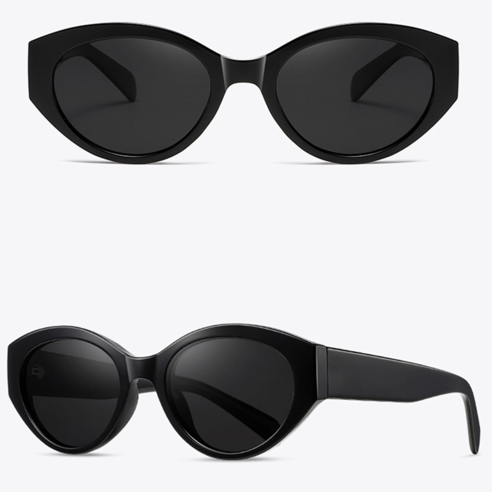 Occhiali da sole polarizzati alla moda da donna Cat Eye Occhiali da sole Uv400 Acetato Nero Verde Marrone