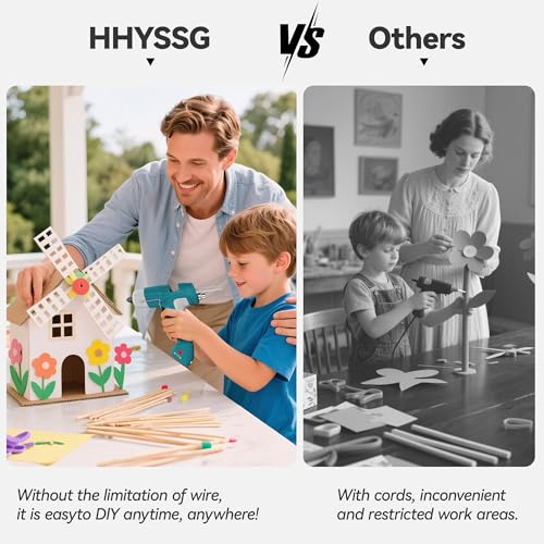 HHYSSG Cordless Hot Glue Gun,20W Battery Operated Fast Preheating Hot Melt Glue Gun with 30 Glue Sticks,Type-C Rechargeable Glue Gun Kit for DIY Project, Art, Craft 5 HHYSSG Cordless Hot Glue Gun,20W Battery Operated Fast Preheating Hot Melt Glue Gun with 30 Glue Sticks,Type-C Rechargeable Glue Gun Kit for DIY Project, Art, Craft - Image 5