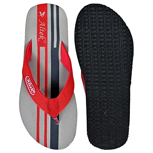 Image of Altek Men's Rubber Sole Slipper|Soft, Light Weight and Stylish Flip Flop |Comfortable Chappal for Daily Use- (14231, Gray)