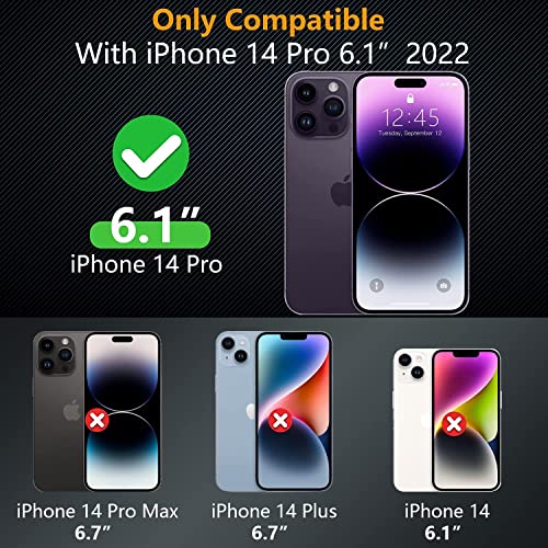 Image of Fotbor for [3+3 Pack] iPhone 14 Pro Screen Protector with Camera Lens Protector, 9H Shatterproof Tempered Glass Film with Easy Installation Frame, HD Clear Sensitive Full Coverage 6.1 Inch