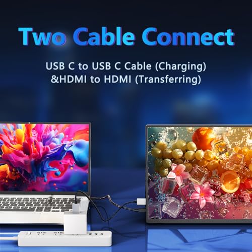 Image of 16 Inch Portable Monitor for Laptop and Gaming, 165Hz 450 Nit 100% sRGB | External Second Screen with Stand, HDMI Type-C, Compatiable Mac Xbox PS5, Eye Care, Ultra-Slim Aluminum Alloy Body