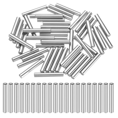 Chevilles cylindriques en acier 4mm x 26mm uxcell lot de 50 pièces argentées pour positionnement