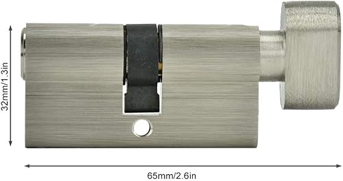 Miniatura 6 de Cerradura de puerta antirrobo Cilindro de cobre único cilindro abierto con llaves, fuerte resistencia y a prueba de óxido, adecuado para puertas de