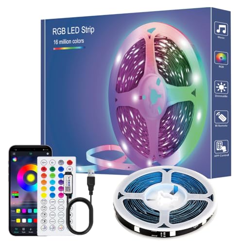 LED Strip 1M, TV LED achtergrondverlichting, kleur veranderende LED strip met 44 knoppen afstandsbediening/APP controle RGB LED lichtstrip voor 32-50 inch TV