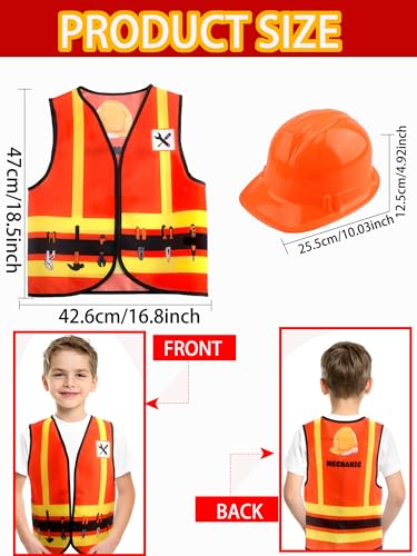 Disfraz infantil construcción 9 piezas para niños miniatura 2