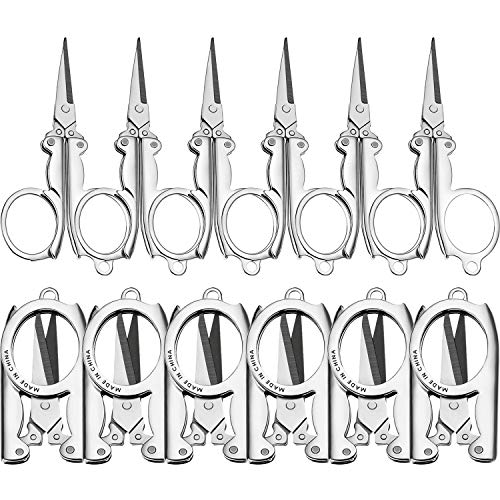Stainless Steel Folding Scissors Portable Foldable Travel Scissors (S)