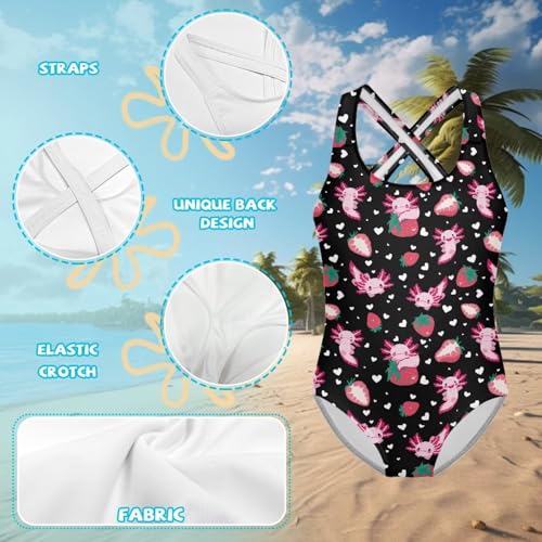Image of Girls One Piece Swimsuits Size 5-14 Kawaii Gymnastics Leotard for Beach Vacations