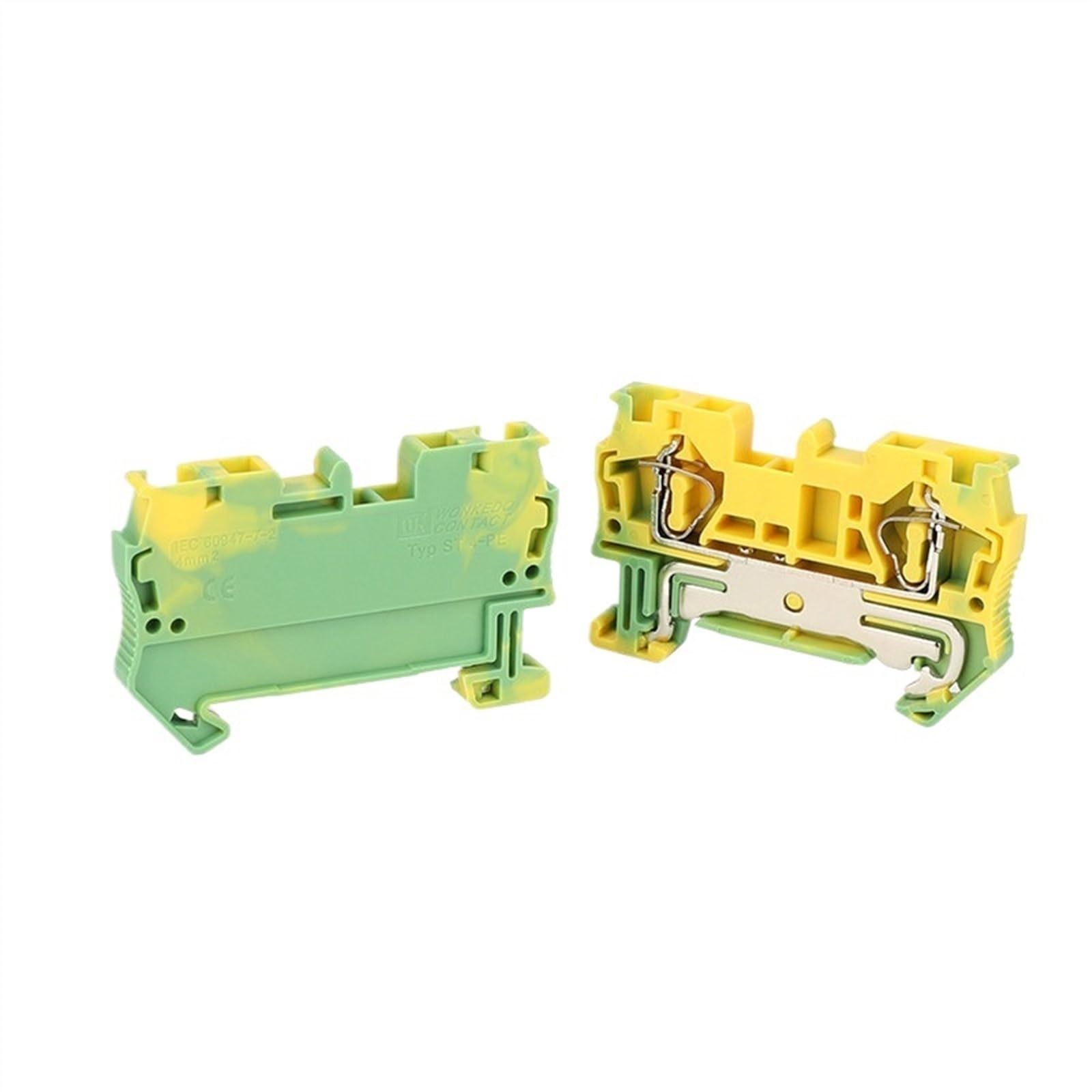 Bornier de terre 5 pièces ST4-PE cage à ressort 4mm PE connecteur de terre fil câble électrique protection ST 4-PE bornier Rail Din