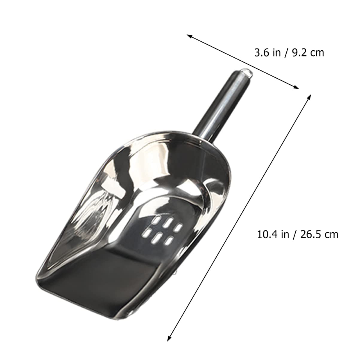 Cabilock 2pezzi Paletta Per Ghiaccio Acciaio Inossidabile Con Manico Per Cucina e Bar Utensile Versatile Per Servire Ghiaccio e Alimenti Facile Da Pulire e Maneggevole