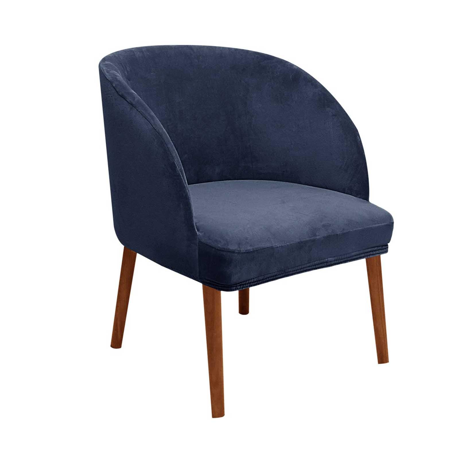 Leomix Velvet Round Back Dining Chair Cover Slipcovers,Mid Century Modern Accent Dining Chair Covers, for Kitchen Living Room, for Home Hotel,E