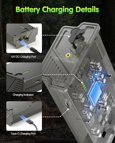 Image of New Reveal Lithium Battery Compatible with Reveal Cellular Trail Camera Ultra, Pro 3.0, X, X Pro, X Gen 2.0, X Gen 3.0, XB, SK，Upgraded 6000mAh with LED Meter & Solar Charging - 2 Pack