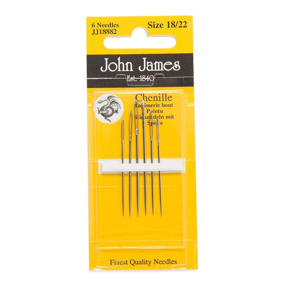 John James Chenille Needles Sz 18/22 Pk 6