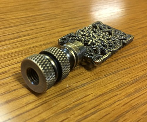 Image of Royal Designs Rectangle Center Cross Filigree 2.5 inch Lamp Finial for Lamp Shade, Antique Brass