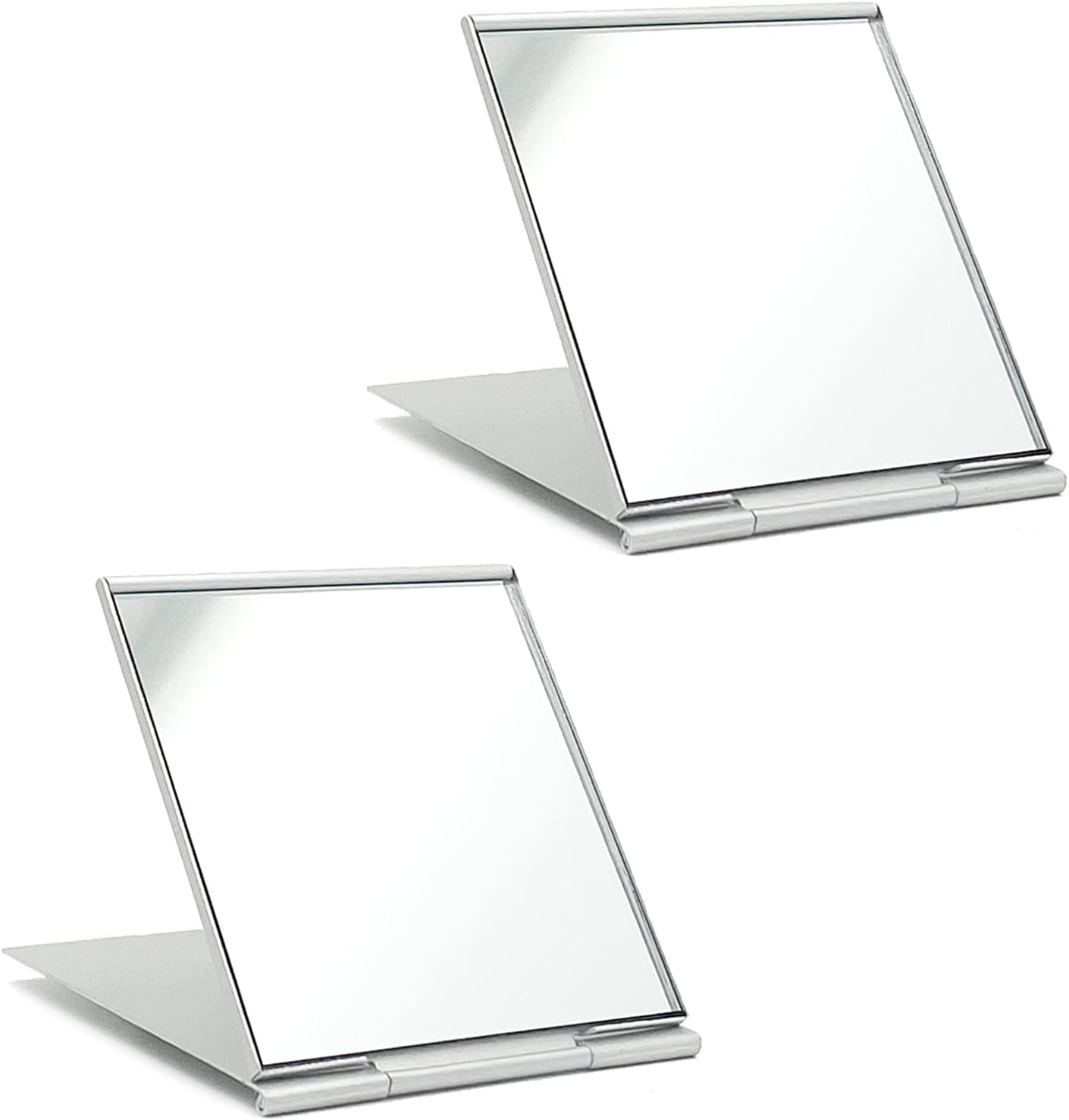 Colexy Specchio a Mano 10x7 cm Specchio Tascabile Specchio Cosmetico Portatile Specchietto Pieghevole Specchio Ultrasottile e Resistente Per Viaggi Ufficio Rasatura Campeggio e Trucco