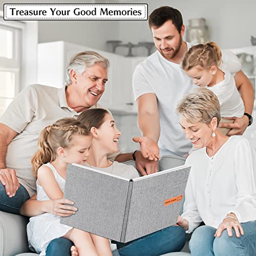 Loveer Photo Album Self Adhesive Scrapbook Album For 4X6 5X7 8X10 Pictures, Linen Cover 40 Sticky Pages Diy Memory Book,Birthday Gifts For Women Mom Wedding Baby Family Travel #TOP6