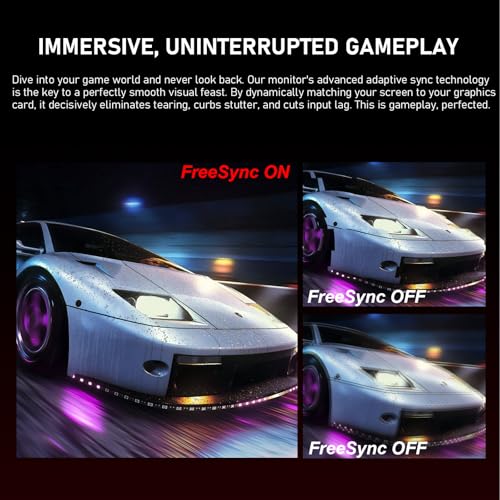 Image of Gawfolk 27 Inch Gaming Monitor IPS 260Hz, QHD 2560 * 1440p PC Monitors, Computer Screen for Home & Office, Support HDMI & DP, Wall Mount Compatible 75 * 75mm, Black