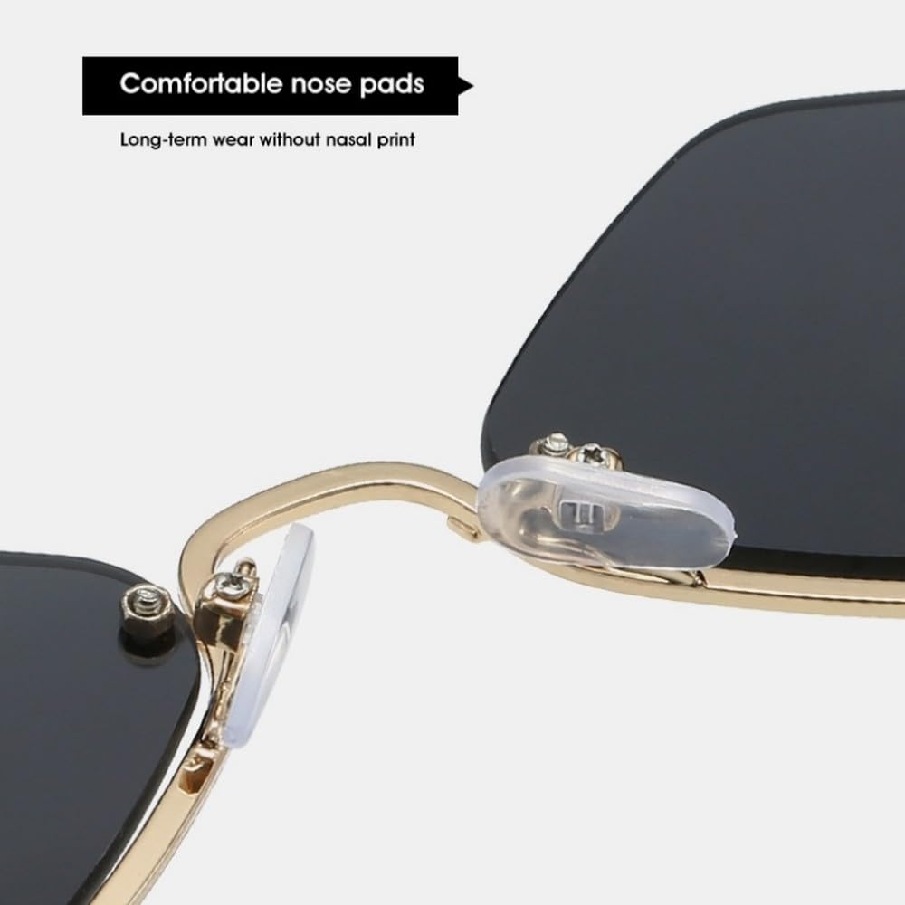 Modne metalowe okulary przeciwsłoneczne w kształcie rombu dla mężczyzn i kobiet, stylowe, unisex, UV400