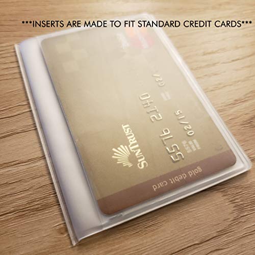 Wallets And Accessories Pack Of 2 Wallet Inserts Clear Plastic Vinyl Picture And Card Holder Trifold 6 Page thumb #2