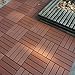 Durable Interlocking Plastic Tiles -44 Pieces, Suitable for All Climate terraces, garages, and Garden Flooring - Brown, with Anti Fading Coating