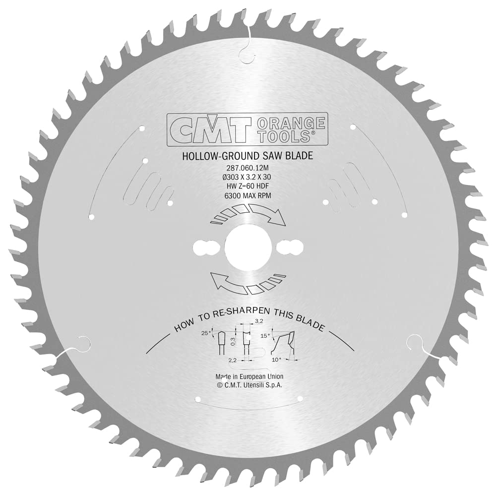CMT 287.060.12M - Sierra circular diente concavo 303x3.2x30 z=60