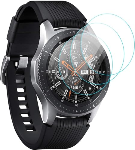 KIMILAR [3 Confezioni Protezione Compatibile con Samsung Galaxy Watch 46mm Pellicola Protettiva, Vetro Temperato Compatibile con Samsung Gear S3 Classic/Frontier Smartwatch