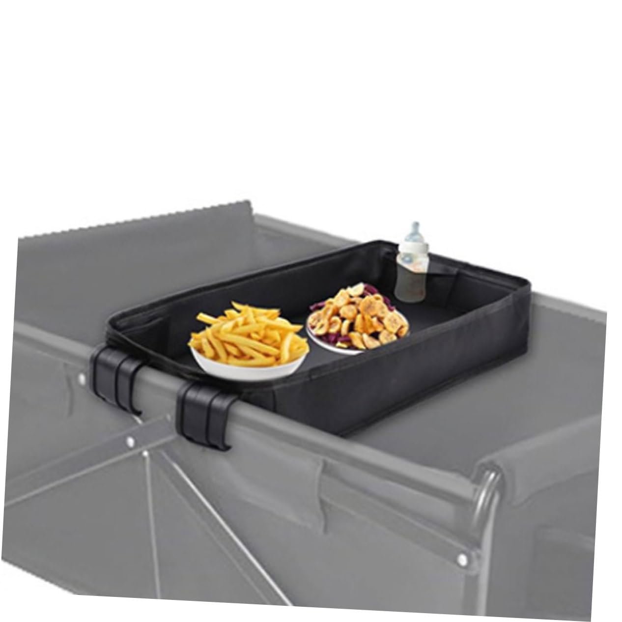 TOYANDONA Tablett für Kinderwagen mit Becherhalter und Handyhalterung Faltbarer Snack-organizer aus Canvas für Junge Mädchen und Kleinkinder
