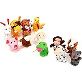 Finger Puppets Finger toys,Danibos 12pcs Velvet Small Animal Baby Stories Helper, Christmas Finger Puppets for Baby, Kids (finger toy) (finger toy(12pcs animal))