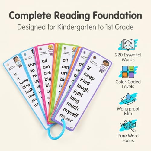 Image of PATPAT 220 Sight Words Flashcards Kindergarten to 1st Grade Words