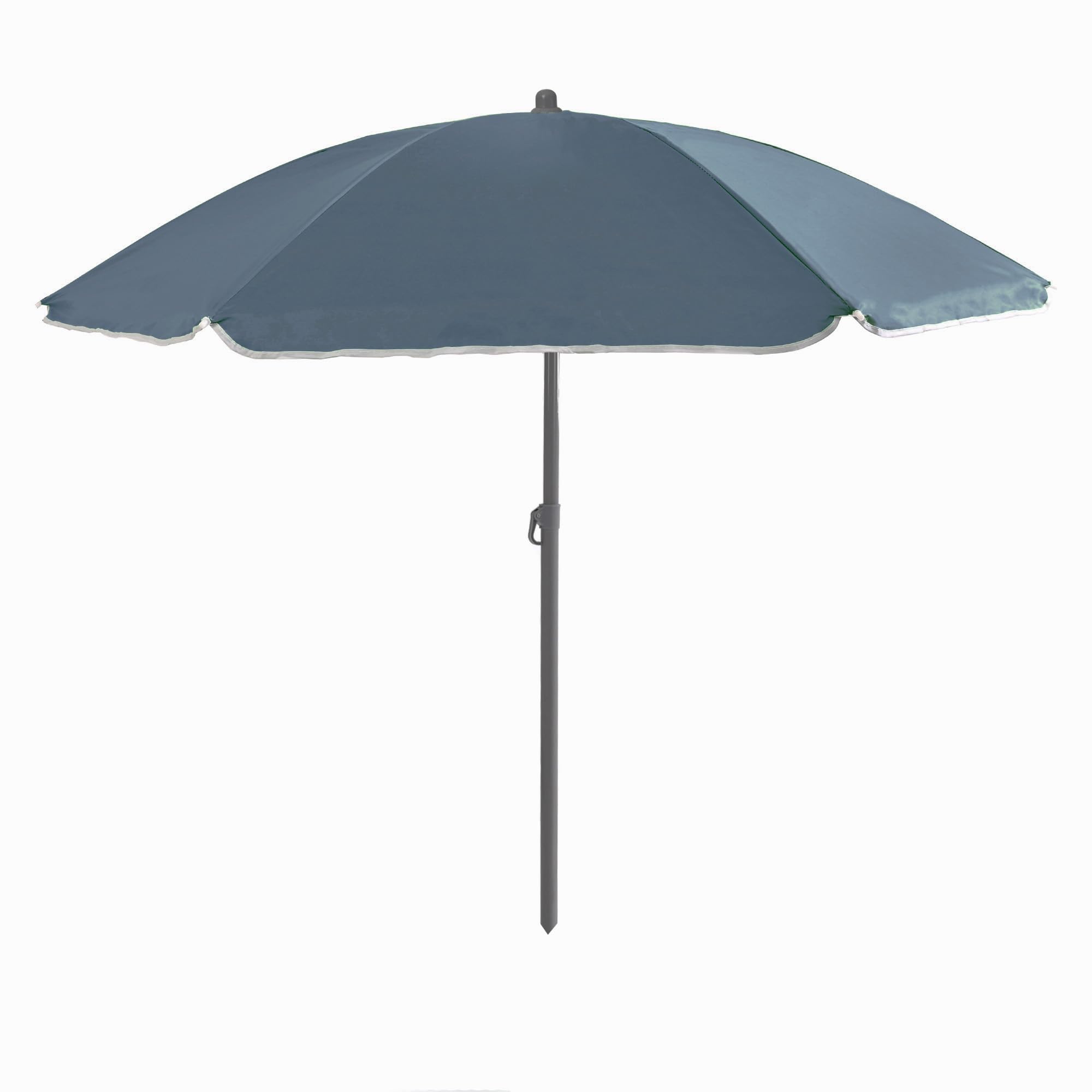 Out There! Grey 2.4M Garden Parasol Umbrella Sun Shelter With Adjustable Height Tilt Function And Upf40+ Protection