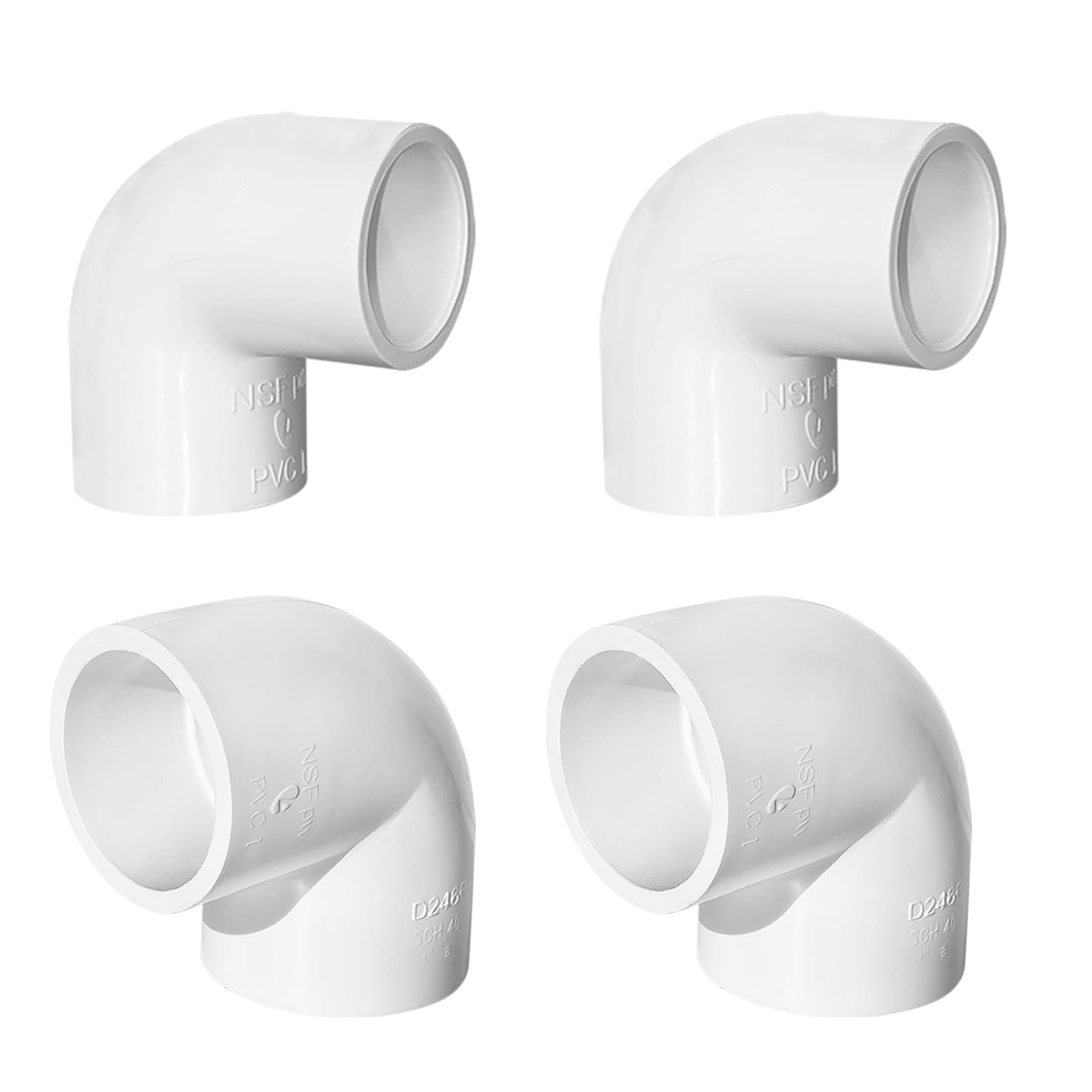 Snapklik.com : 1 Inch PVC 90 Degree Elbow Pipe Fitting, 10Pcs 2 Way ...
