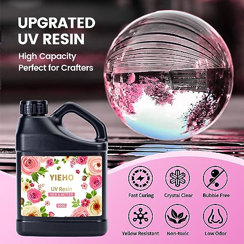 Yieho YHCH1000 Uv Resin 1000G -Bulk Upgraded Crystal Clear Hard Uv Fast Curing Epoxy Resin Supplies thumb #1