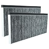 vhbw 2x Filtro a carboni attivi compatibile con Bosch DFS067A51C, DFS097A51, DFS067A51, DFS067A51B cappe aspiranti - 45,5 x 20,0 x 2,3 cm