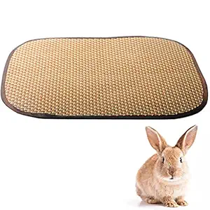 Lnrueg Pet Cool Pad Rattan Casual Natural Smooth Biteproof Puppy Summer Pad for Cat & Dog Bed Liner Sleeping