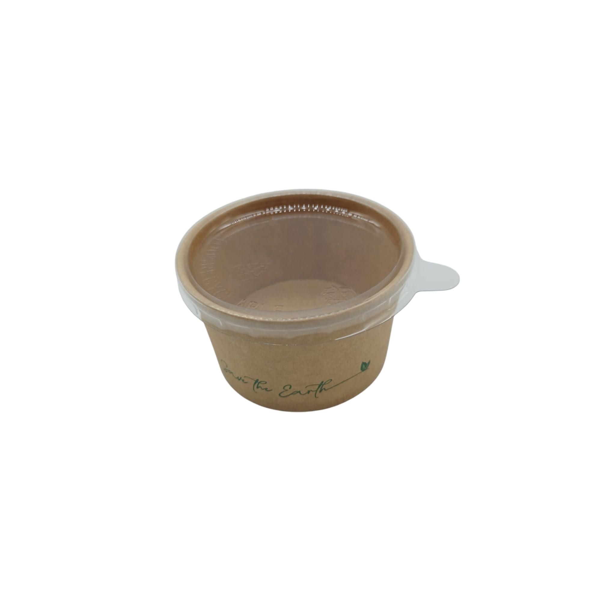 Générique 1000 Pots à sauce 90 ml en carton kraft brun avec couvercle en plastique PET - Verrines 3 oz idéales pour ketchup, mayonnaise, condiments et sauces à emporter